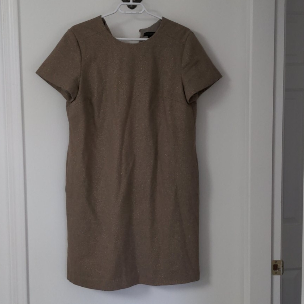 Banana republic gold shift dress